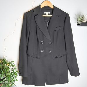 Coldwater Creek Black Women’s Pea Coat 4-Button